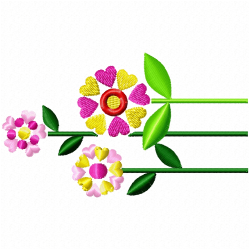 Flowers And Tree Embroidery Design 9
